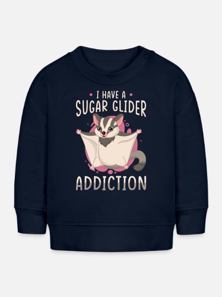 Sugar Glider Spruch - Baby Organic Sweatshirt Baby Changer von Stanley/Stella - Navy