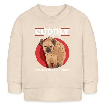 Hyène Hyène Cadeau de Hyène tachetée - Sweat bébé bio Stanley/Stella - écru doux - Devant