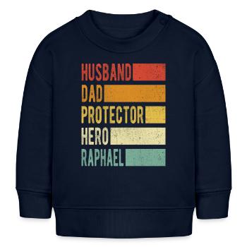 Raphael Name Dad Gift - Baby Sweatshirt by Stanley/Stella - navy - Front