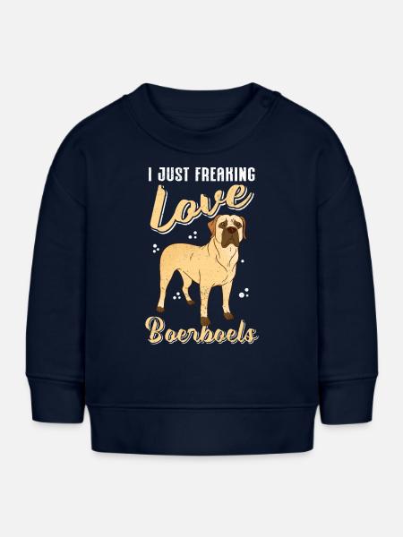 Boerboel Hunde Hundebesitzer Geschenk - Baby Organic Sweatshirt Baby Changer von Stanley/Stella - Navy
