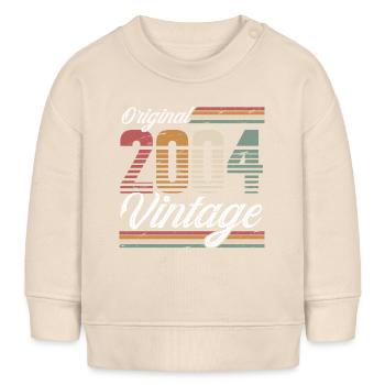 2004 Année de naissance 20e anniversaire Millésime - Sweat bébé bio Stanley/Stella - écru doux - Devant