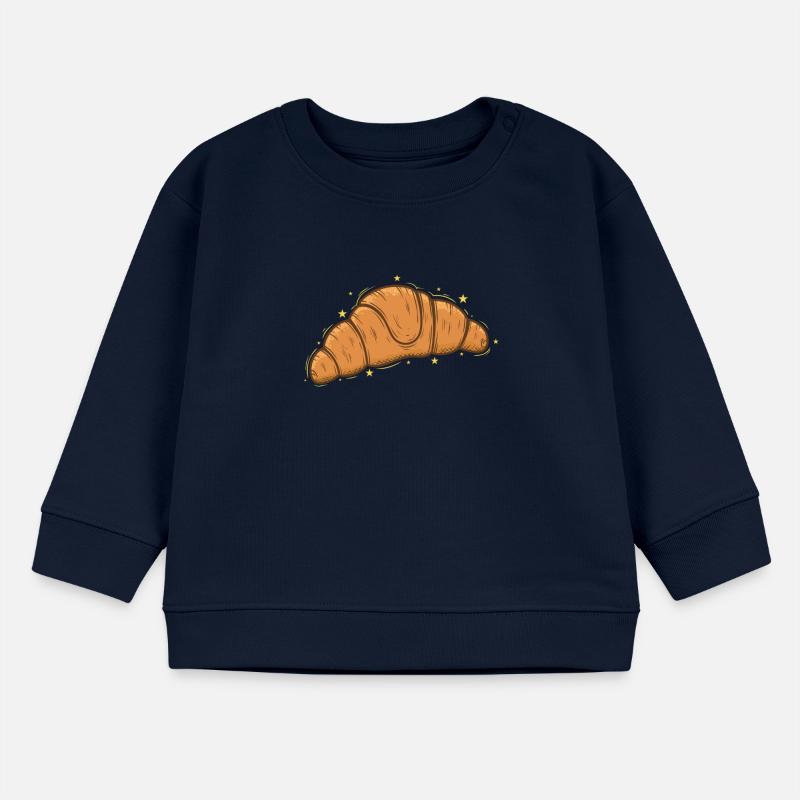 Brot Bäcker Hörnchen Coissant Backware Baby Organic Sweatshirt Baby Changer von Stanley/Stella