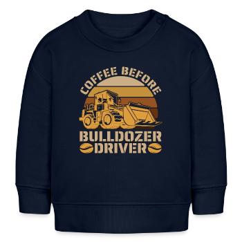 Bulldozer Driver Coffee Machinery Coffee Lover - Sweat bébé bio Stanley/Stella - bleu marine - Devant