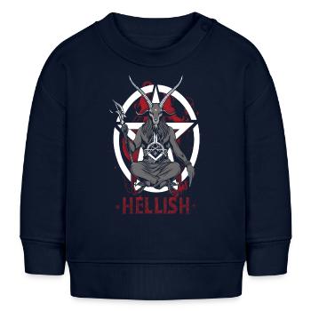 L'enfer Satan Baphomet - Sweat bébé bio Stanley/Stella - bleu marine - Devant