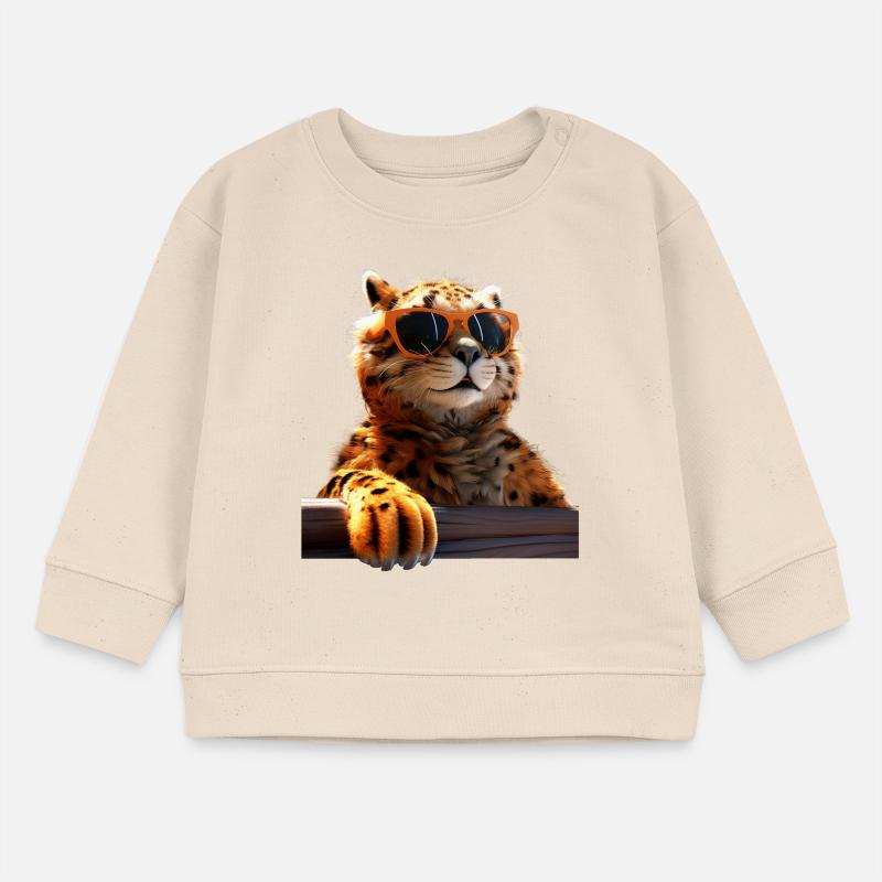 Lunettes de soleil guépard Chats guépard Mignon guépard Sweat bébé bio Stanley/Stella