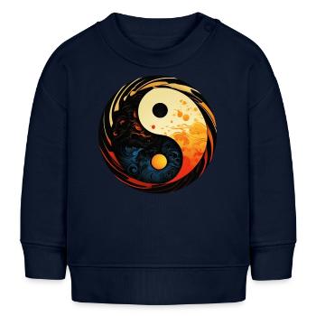 Yin Yang - Sweat bébé bio Stanley/Stella - bleu marine - Devant