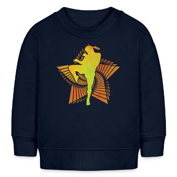 Muay Thai - Baby Organic Sweatshirt Baby Changer von Stanley/Stella - Navy - Vorne