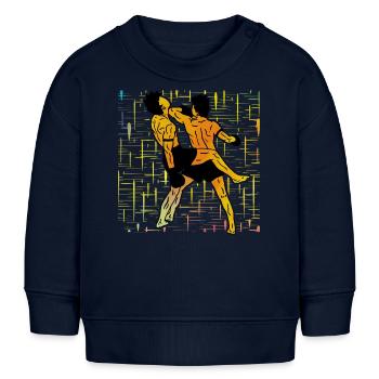 Muay Thai - Baby Organic Sweatshirt Baby Changer von Stanley/Stella - Navy - Vorne