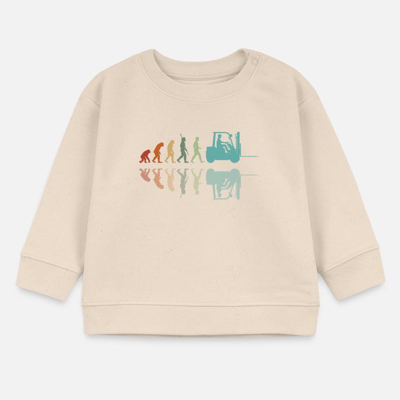 Evolution Gabelstapler Baby Organic Sweatshirt Baby Changer von Stanley/Stella