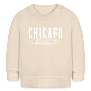 Chicago, Illinois - Baby Sweatshirt by Stanley/Stella - soft Ecru - Front