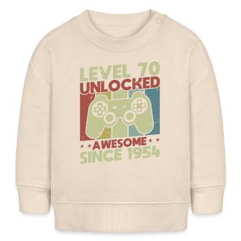 Level 70 freigeschaltet - Baby Organic Sweatshirt Baby Changer von Stanley/Stella - Natur - Vorne
