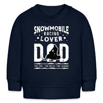 Snowmobile Racing Lover Dad The Idol Snowboarding - Baby Organic Sweatshirt Baby Changer von Stanley/Stella - Navy - Vorne