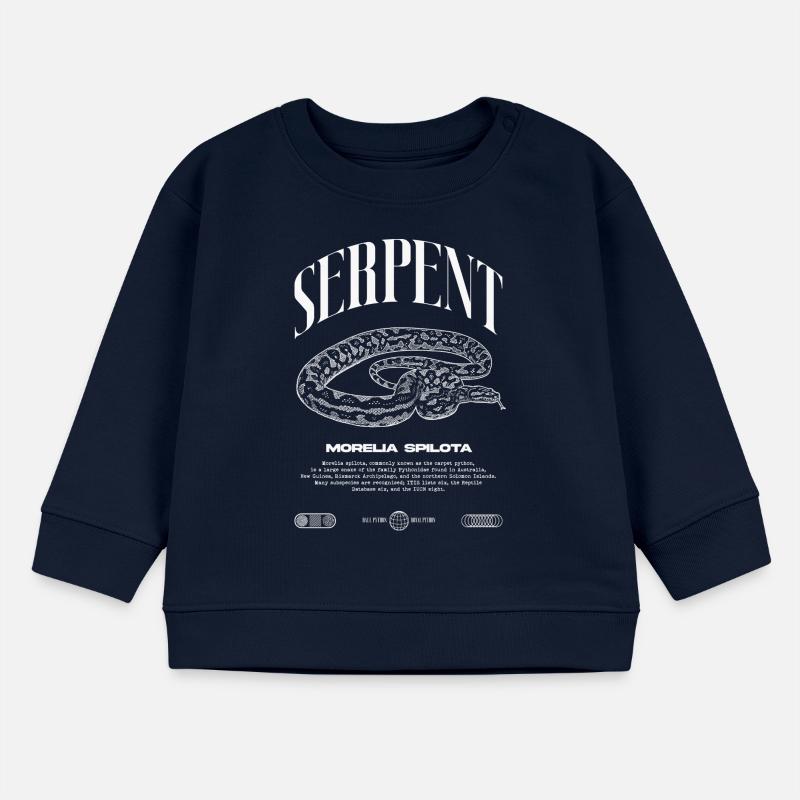 Teppich Python Modern Reptile Keeper Streetwear Baby Organic Sweatshirt Baby Changer von Stanley/Stella