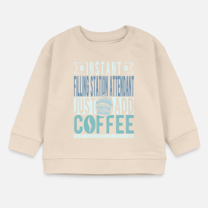 Le préposé à la station-service instantanée ajoute simplement du café Sweat bébé bio Stanley/Stella