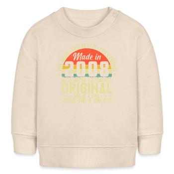 Vintage 2008 Birthday Gift - Baby Sweatshirt by Stanley/Stella - soft Ecru - Front