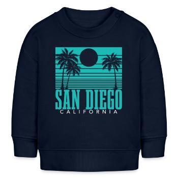 San Diego Kalifornien Vintage Souvenir - Baby Organic Sweatshirt Baby Changer von Stanley/Stella - Navy - Vorne