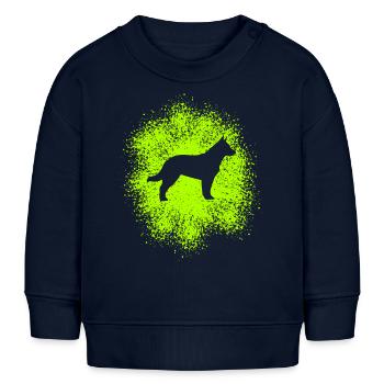 Berger allemand – Compagnon fidèle - Sweat bébé bio Stanley/Stella - bleu marine - Devant