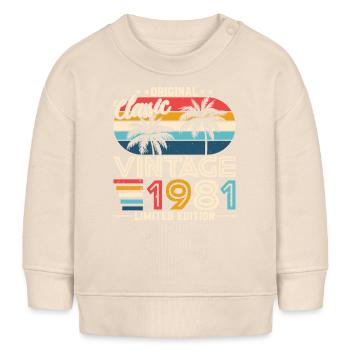 Vintage Legend 1981 - Baby Organic Sweatshirt Baby Changer von Stanley/Stella - Natur - Vorne