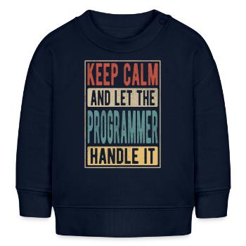 Programmer Retro Gift - Baby Sweatshirt by Stanley/Stella - navy - Front