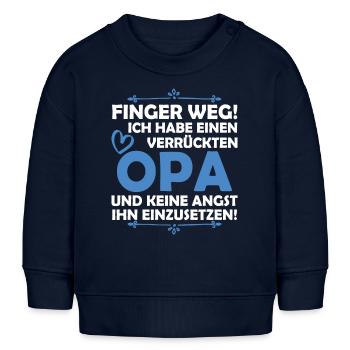 Ich habe einen verrückten Opa - Baby Organic Sweatshirt Baby Changer von Stanley/Stella - Navy - Vorne