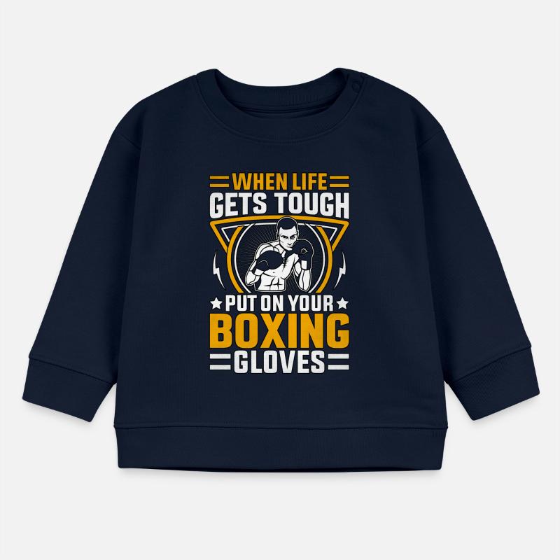 Quand la vie devient difficile, enfilez vos gants de boxe Sweat bébé bio Stanley/Stella