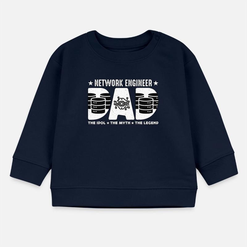 Network Engineer Dad The Idol Network Engineering Baby Organic Sweatshirt Baby Changer von Stanley/Stella