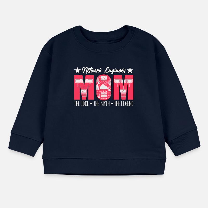 Network Engineer Mom The Idol Computer Science Baby Organic Sweatshirt Baby Changer von Stanley/Stella