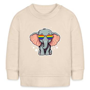 LGBTQ - Sweat bébé bio Stanley/Stella - écru doux - Devant
