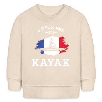 Ich kann nicht Kajak Kajakfahrer Kanu Paddel - Baby Organic Sweatshirt Baby Changer von Stanley/Stella - Natur - Vorne