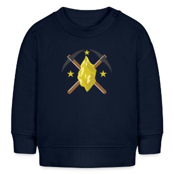 Pépite d’Aurum avec cueillette - Sweat bébé bio Stanley/Stella - bleu marine - Devant