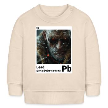 AI am Lead (wt) mode périodique style nerd - Sweat bébé bio Stanley/Stella - écru doux - Devant