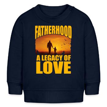 Vaterschaft als Vermächtnis der Liebe - Baby Organic Sweatshirt Baby Changer von Stanley/Stella - Navy - Vorne