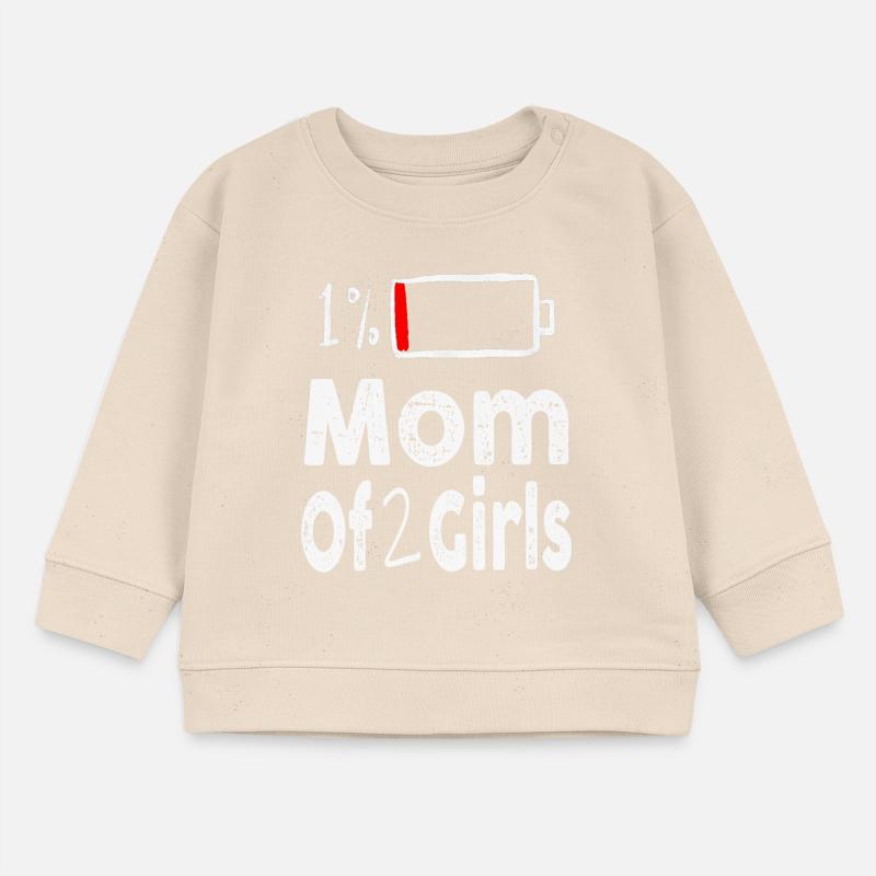 Mutter von 2 Mädchen Lustiger Muttertag Baby Organic Sweatshirt Baby Changer von Stanley/Stella