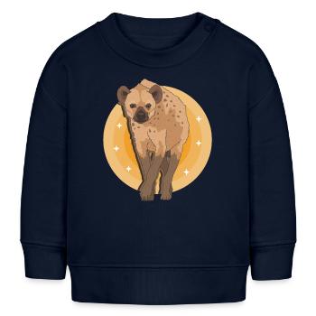 Hyène tachetée Hyène Cadeau Hyène - Sweat bébé bio Stanley/Stella - bleu marine - Devant