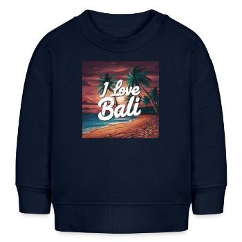 Coucher de soleil à Bali - Sweat bébé bio Stanley/Stella - bleu marine - Devant