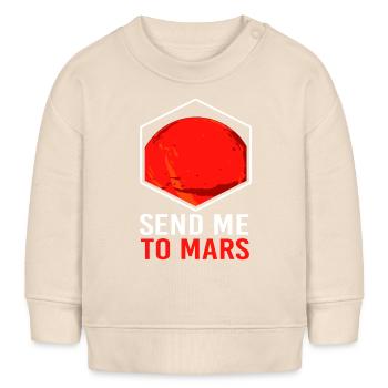 Univers du système solaire - Sweat bébé bio Stanley/Stella - écru doux - Devant
