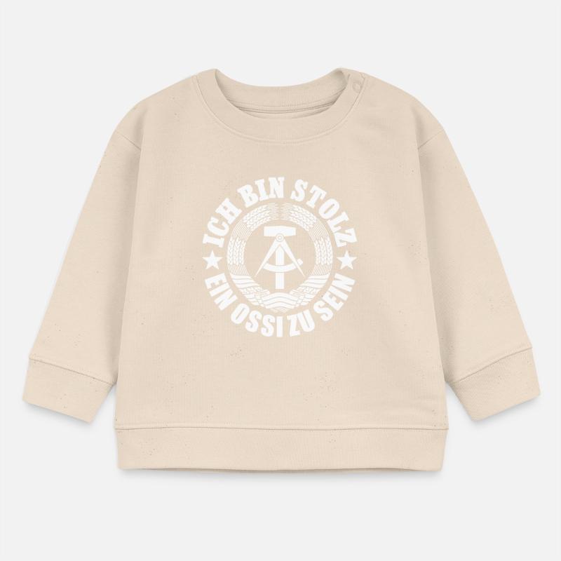 Ich bin stolz, ein Ossi zu sein, DDR, Geschenk Baby Organic Sweatshirt Baby Changer von Stanley/Stella