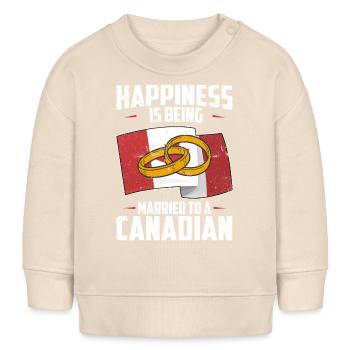 Canada Marriage Canadian Married Flag Wedded - Baby Organic Sweatshirt Baby Changer von Stanley/Stella - Natur - Vorne
