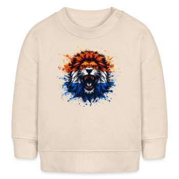 Maillots de la Hollande - NL Lion aux couleurs du drapeau - Sweat bébé bio Stanley/Stella - écru doux - Devant