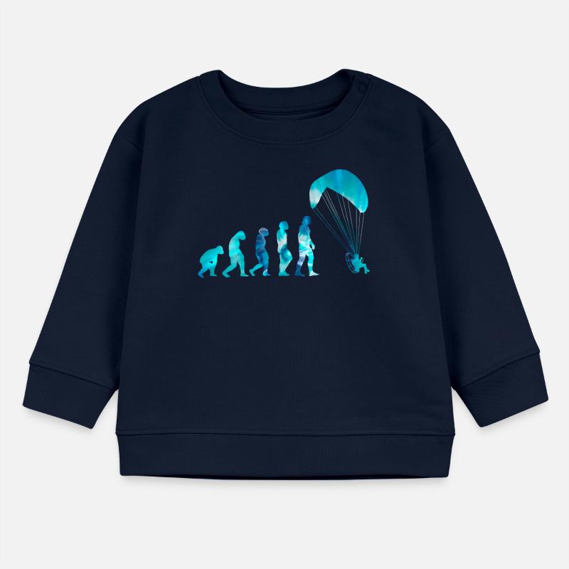 Évolution de la marche au paramoteur volant Sweat bébé bio Stanley/Stella