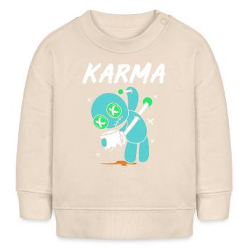 Karma vaudou - Sweat bébé bio Stanley/Stella - écru doux - Devant
