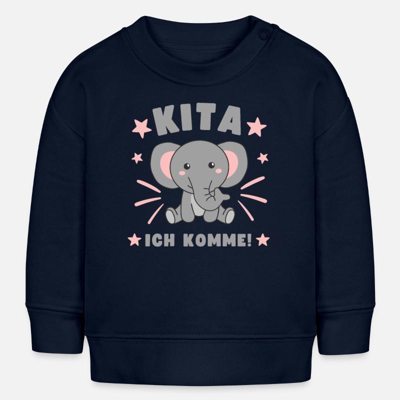 Kita j’arrive Kitakind - Sweat bébé bio Stanley/Stella - bleu marine