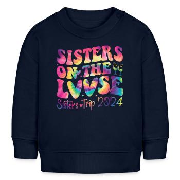 Voyage des sœurs en fuite 2024 - Sweat bébé bio Stanley/Stella - bleu marine - Devant