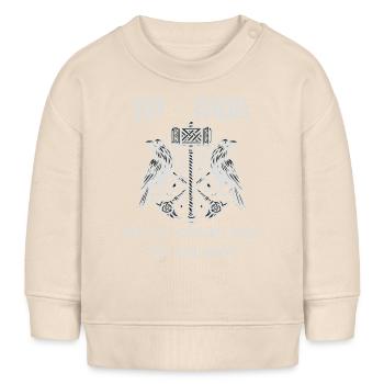 Va-thor drôle de dicton viking pour les pères - Sweat bébé bio Stanley/Stella - écru doux - Devant