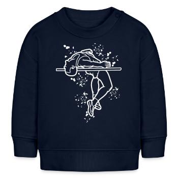 Hochspringer Wasserfarben Hochsprung - Baby Organic Sweatshirt Baby Changer von Stanley/Stella - Navy - Vorne