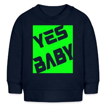 Yes Baby - Baby Organic Sweatshirt Baby Changer von Stanley/Stella - Navy - Vorne