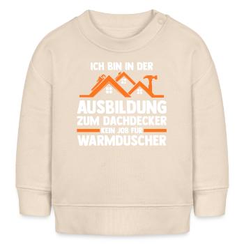 Dachdeckerei Ausbildung Lehrling Auzbi Dachdecker - Baby Organic Sweatshirt Baby Changer von Stanley/Stella - Natur - Vorne