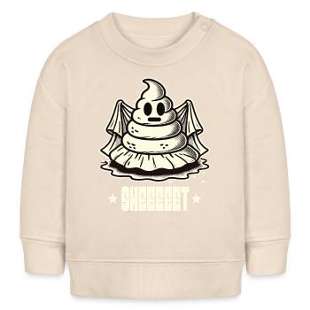Halloween Kackhaufen Gespenst Sheet - Baby Organic Sweatshirt Baby Changer von Stanley/Stella - Natur - Vorne