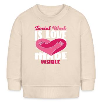 Soziale Arbeit Ist Liebe Sichtbar - Baby Organic Sweatshirt Baby Changer von Stanley/Stella - Natur - Vorne