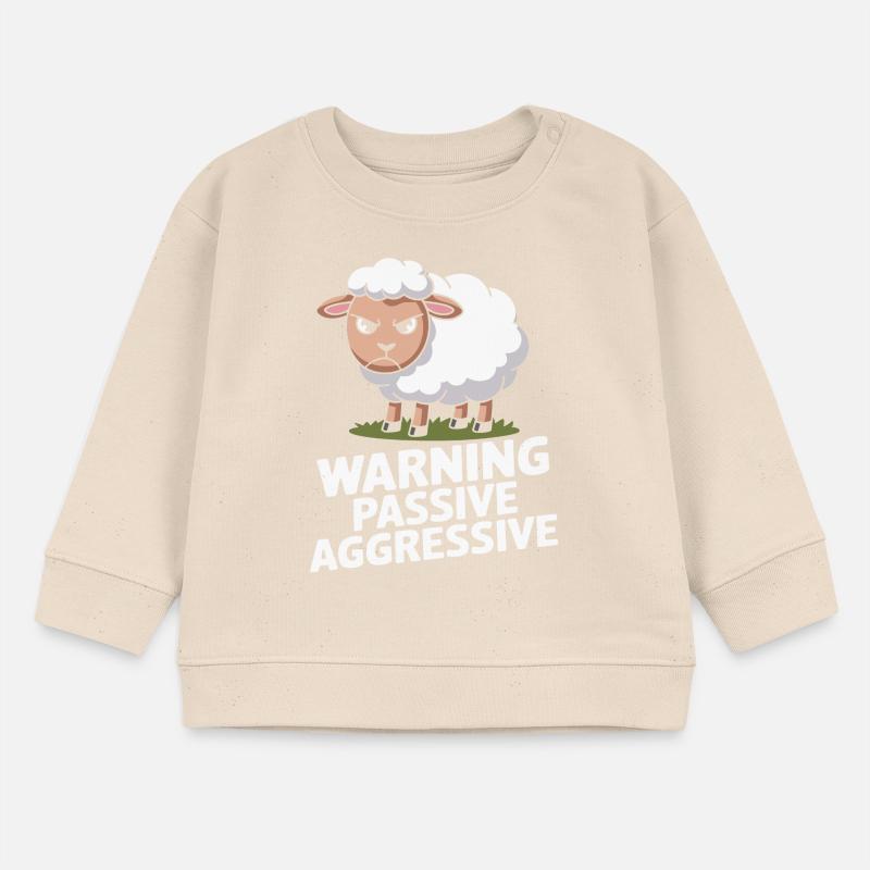 Beware Passive Aggressive Sheep Baby Sweatshirt by Stanley/Stella